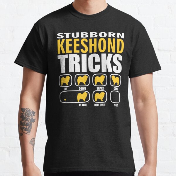 Keeshond Geometric Colorful Tee Shirt Design for Men and Women Keeshond Cool Tshirt 