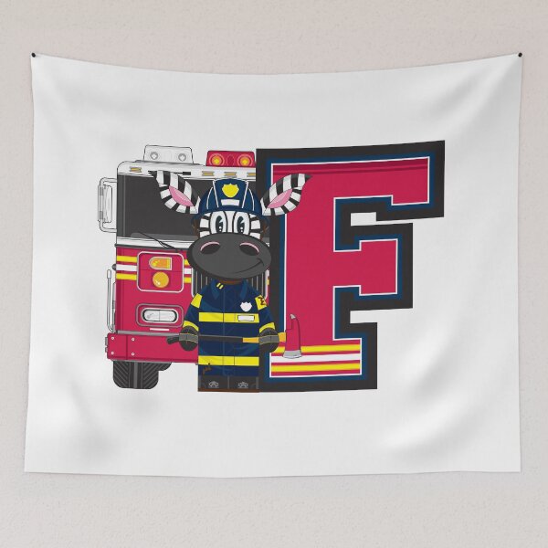 Item preview, F is for Fireman Zebra designed and sold by MurphyCreative.