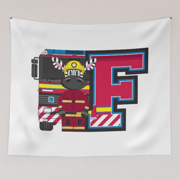 Item preview, F is for Fireman Zebra designed and sold by MurphyCreative.