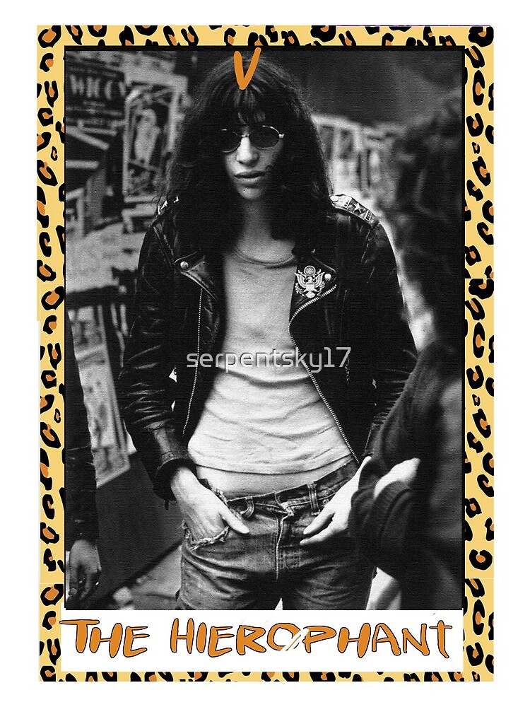 Punk Tarot - The Hierophant - Joey Ramone by serpentsky17