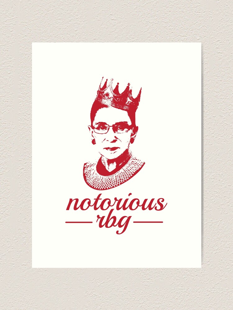 Pink Notorious RBG Ruth Bader Ginsburg Female Art Print