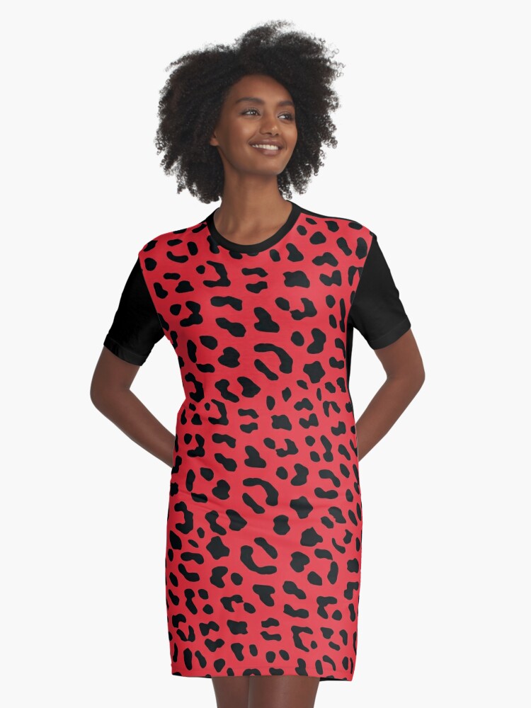 red leopard skin dress