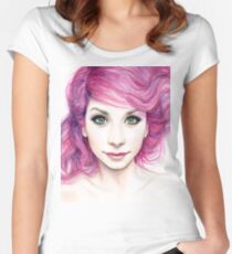 Magenta Hair Women's Fitted Scoop T-Shirt
