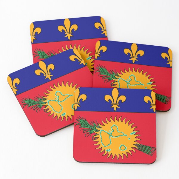 Item preview, Guadeloupe Flag with Map of Guadeloupe designed and sold by Havocgirl.