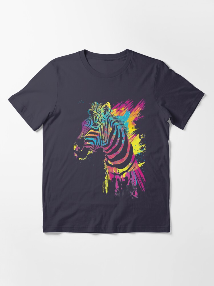 Bunter Zebra Illustrations Regenbogen Druck T Shirt Von Olga Shvartsur Redbubble