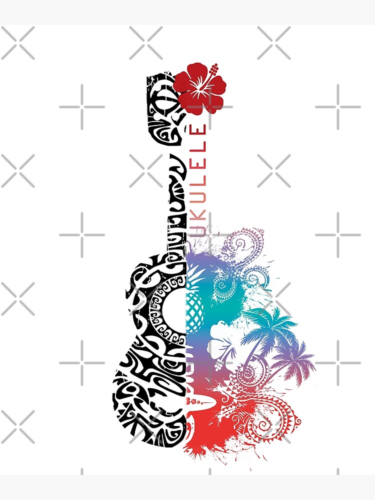 Tattoo Tribal Pattern Ukulele Hawaii Music  Tapestry for Sale by  LoreeLabrie