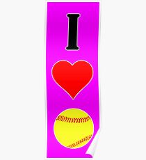 I Herzliebe Fastpitch Softball Poster