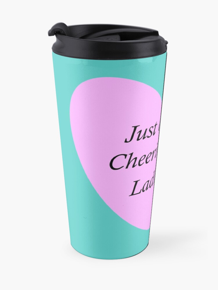 Alternate view of Just a lady cheerin other ladies on Travel Mug