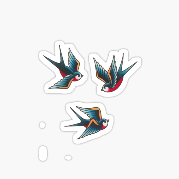 Swallow #2 sticker - bird mafia