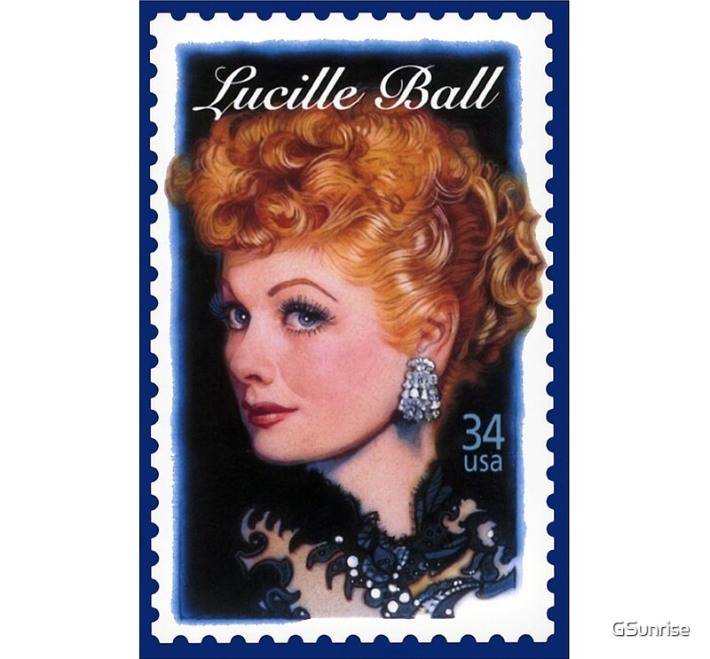 "Lucille Ball Stamp" by GSunrise Redbubble