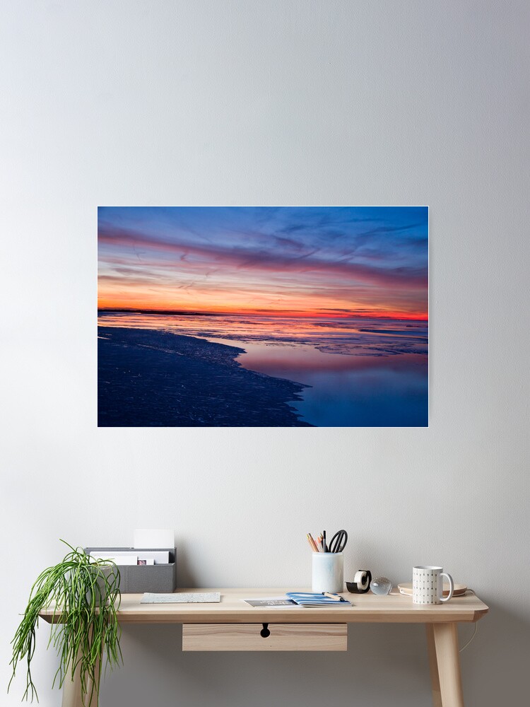 Thumbnail 2 of 3, Poster, Cotton Candy Skies - Moriches Bay, Smiths Point, NY designed and sold by jaymorena.