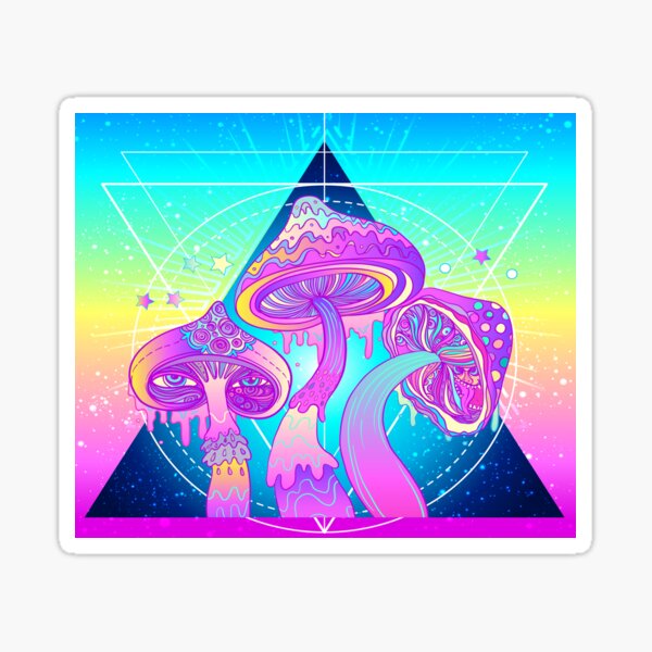 Vista previa del artículo con la obra «Setas mágicas sobre geometría sagrada», diseñado y vendido por christineiris.