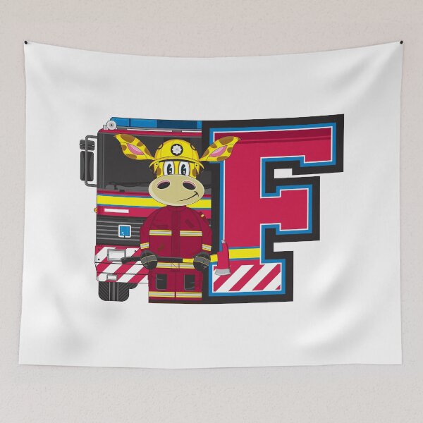 Item preview, F is for Fireman Giraffe designed and sold by MurphyCreative.