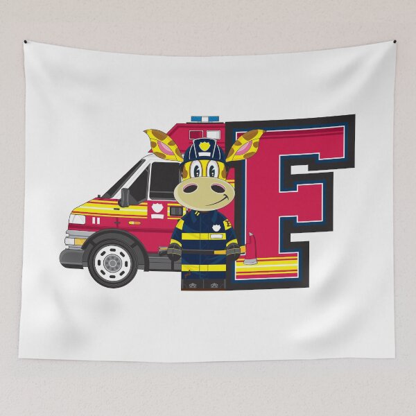 Item preview, F is for Fireman Giraffe designed and sold by MurphyCreative.