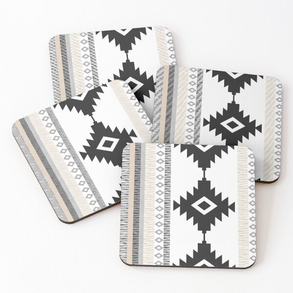 Item preview, Pueblo Tribal Pattern Black and White and Tan designed and sold by House of Haha.