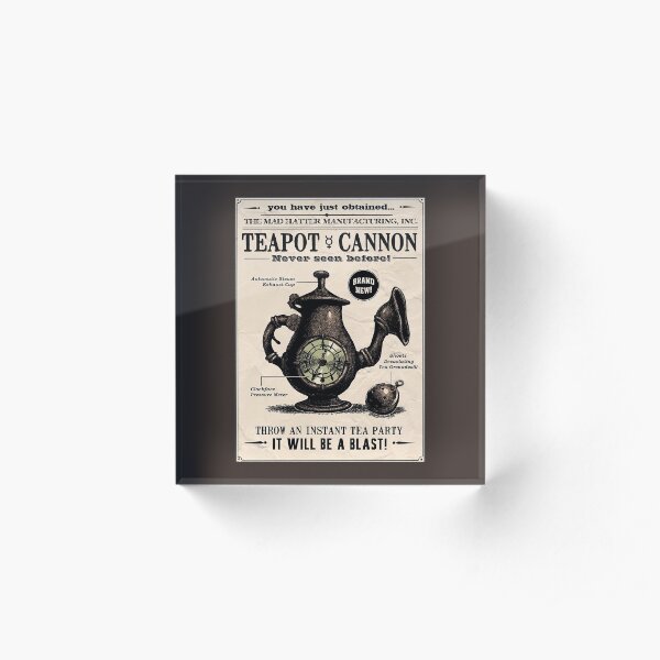 Teapot Cannon (Alice Madness Returns) Acrylic Block