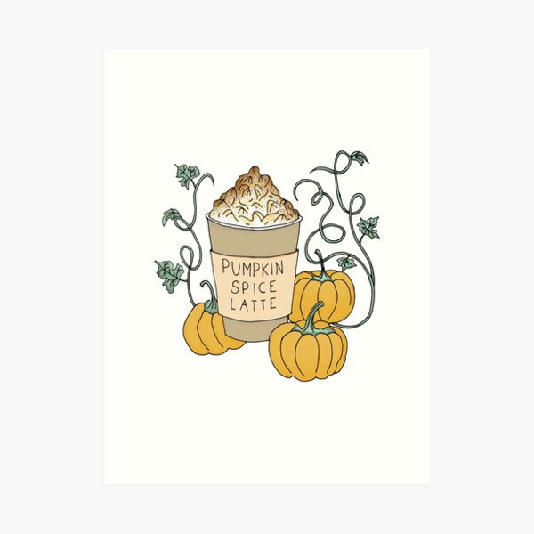 Pumpkin Spice Latte Drink Art Print