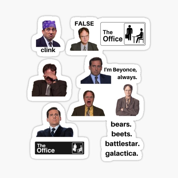 Item preview, The Office Show set of 10, Sticker packs, Sticker Bundles, Sticker Collections, Quotes, Gifts, Presents, Office Memes, Cool, Good vibes designed and sold by avit1.