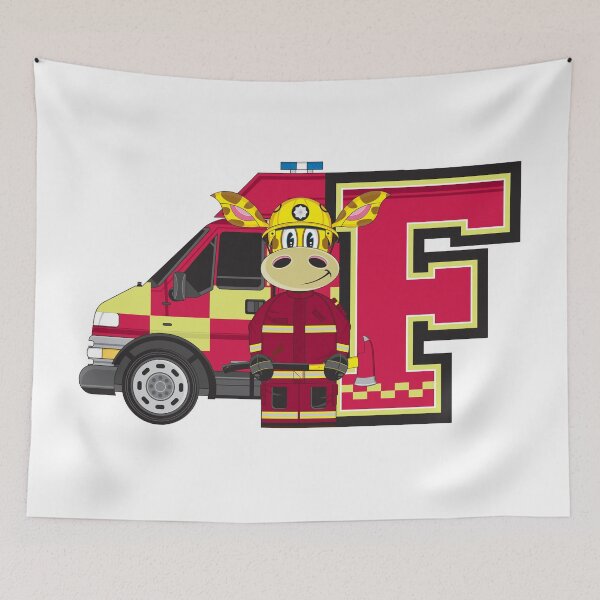 Item preview, F is for Fireman Giraffe designed and sold by MurphyCreative.