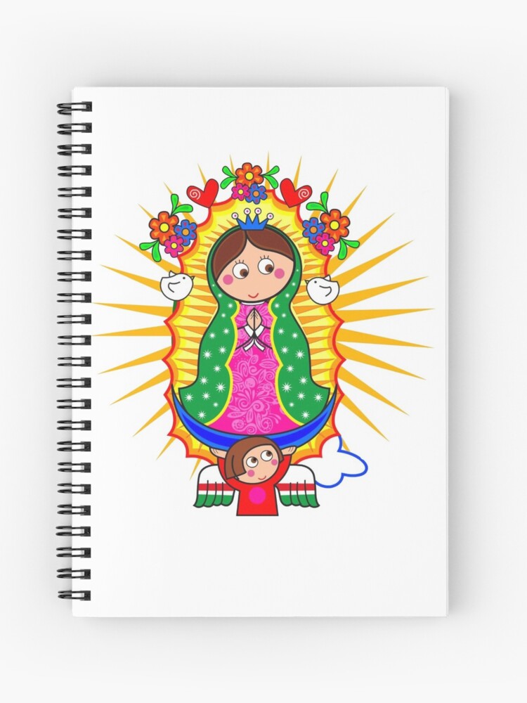 Cuaderno de espiral «Caricatura de la Virgen de Guadalupe» de NorasDesigns  | Redbubble