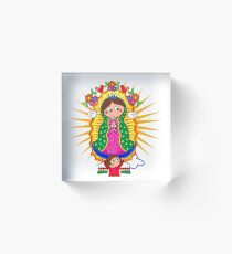 Virgin of Guadalupe Cartoon Acrylic Block