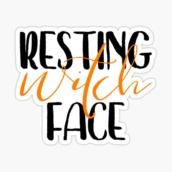 Resting Witch Face Sticker