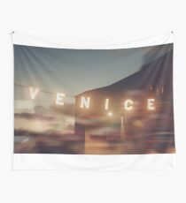 Venice Beach, vintage, oceanside, people, beach photography, California photography Wall Tapestry