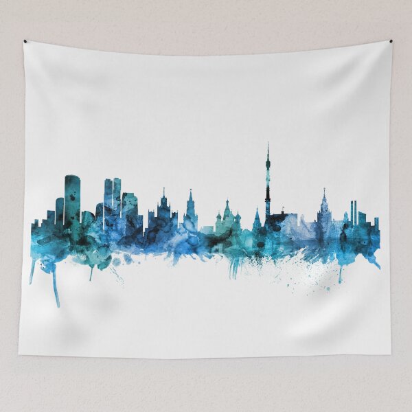 Artikelvorschau, Moskau Russland Skyline entworfen und verkauft von ArtPrints.