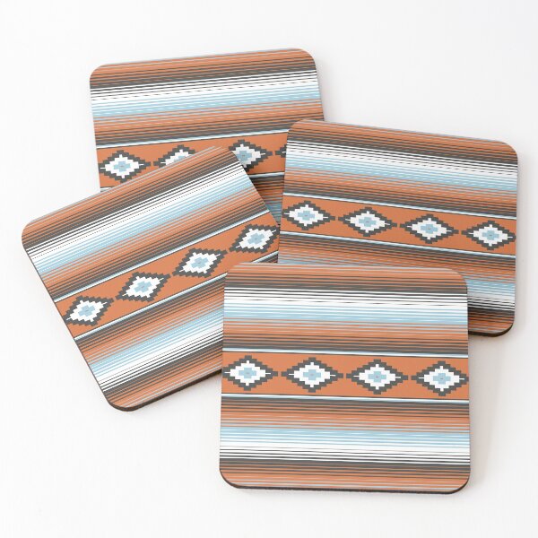 Item preview, Modern Mexican Serape in Brown and Blue designed and sold by House of Haha.