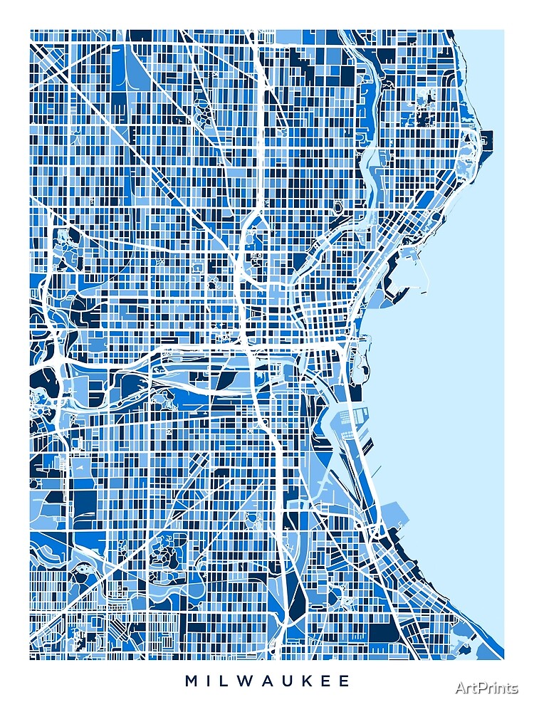 Milwaukee Wisconsin City Map by ArtPrints