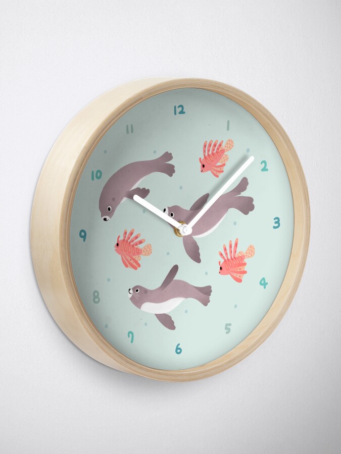Alternate view of Sea lion & Lionfish Clock