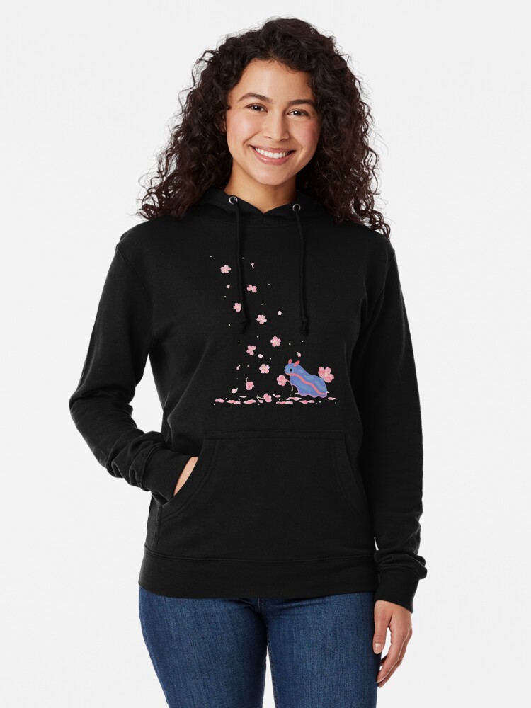 Alternate view of Cherry blossom slug Lightweight Hoodie