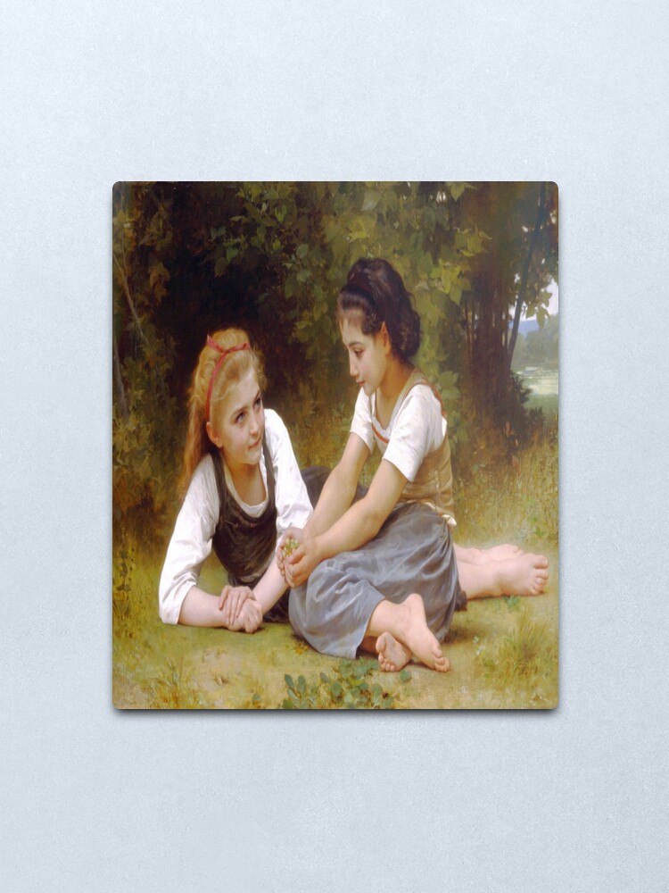 The Nut Gatherers William Adolphe Bouguereau Metal Print By Lexbauer Redbubble