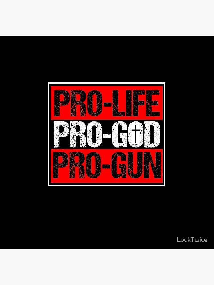 Pro Life Pro God Pro Gun Christianity Christian Shirt by LookTwice