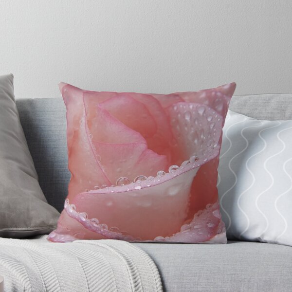 Item preview, Pink and white single Rose with water droplets. designed and sold by lilac12.