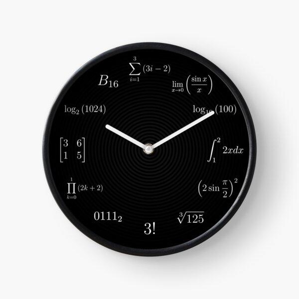 MATH EQUATIONS AND NOTATIONS Clock