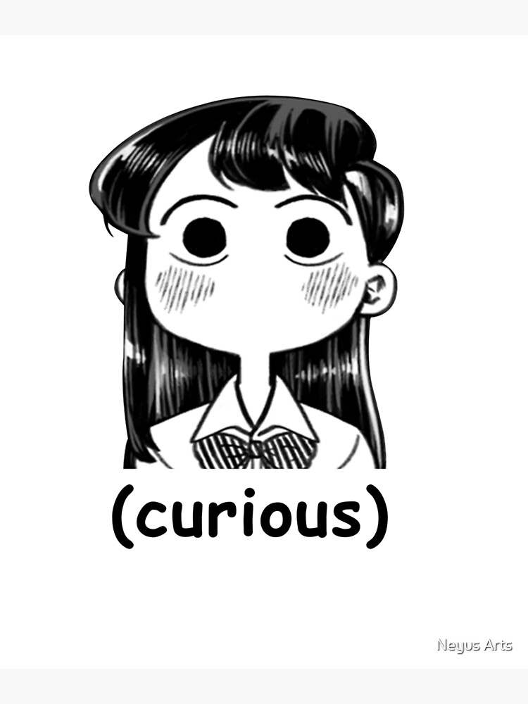 Funny Manga Curious Chibi Komi San Meme Sticker By Mi 