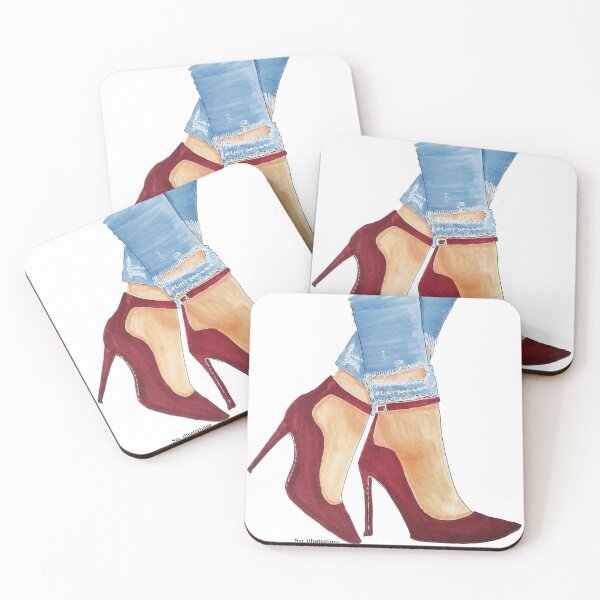 Item preview, Red Heels Fashion Art Illustration - Shoe art designed and sold by SMillustrations.