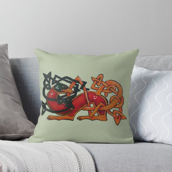Celtic Hound Throw Pillow