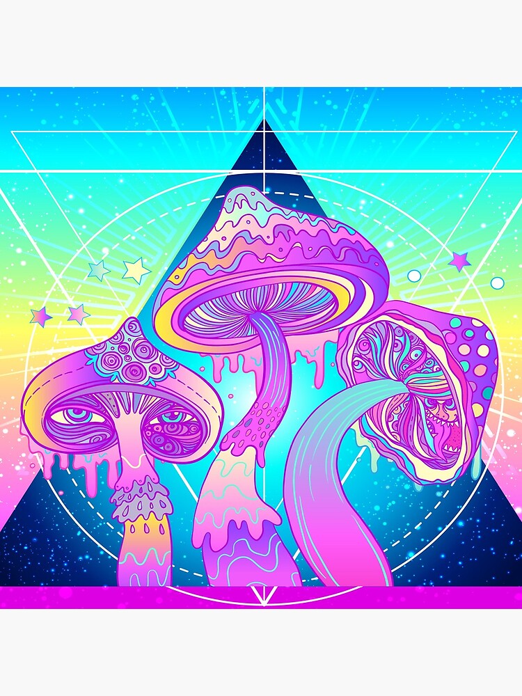 Magic Mushrooms over Sacred Geometry by christineiris
