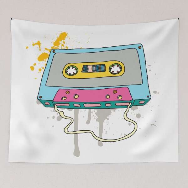 Item preview, Music Cassette Retro Tape Vintage Graffiti designed and sold by Helen-Storm.