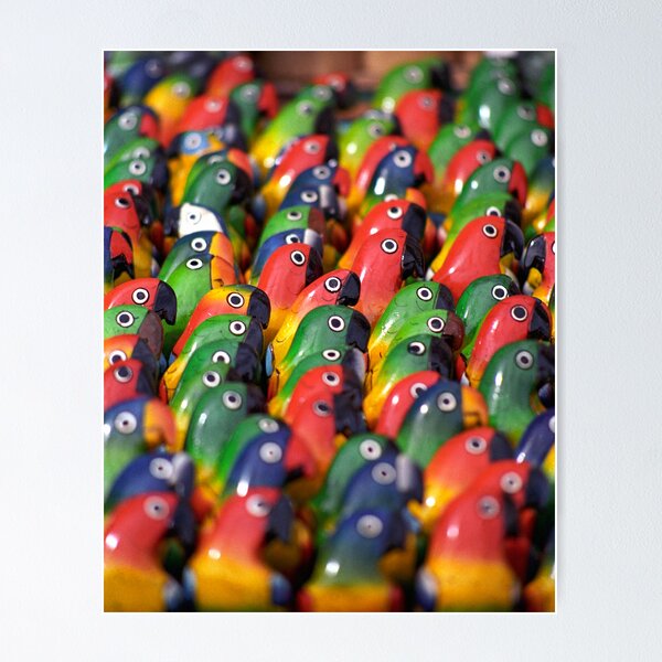 Item preview, Brightly Coloured Balsa-wood Models of Parrots, Ecuador   designed and sold by Petr Svarc.