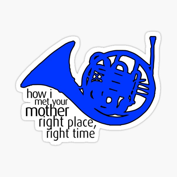 "Blue French Horn How I Met Your Mother" Sticker for Sale by ArtShots