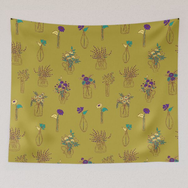 Item preview, Vintage Flower Vases Mustard designed and sold by Lady Bruniere.