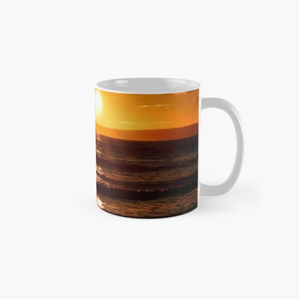 Glowing sunset over Swansea, South Wales Classic Mug