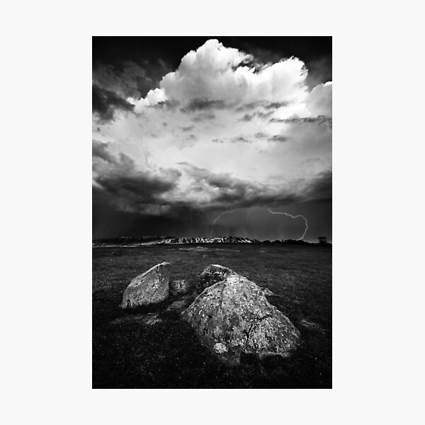 Lightning at the Rocks Photographic Print