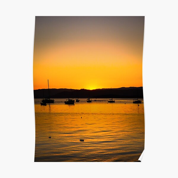 Sunset in Florianopolis, Brazil Poster