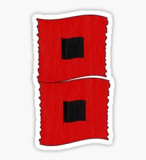 Hurricane Warning Flags - Storm Flags Sticker