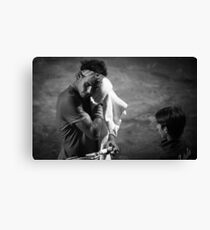 Rafa toweling off (B&W) Canvas Print