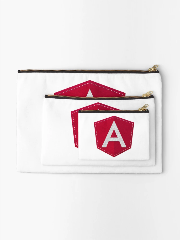 Thumbnail 2 of 4, Zipper Pouch, Angular Logo JS JavaScript Developer designed and sold by vladocar.